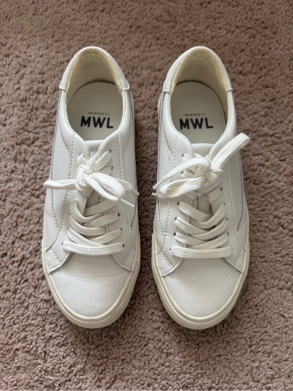 Madewell White Leather Everyday Sneakers